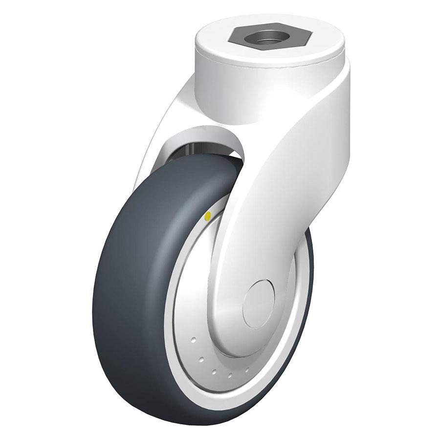 LWKE - Synthetic swivel caster Blickle WAVE with bolt hole fitting