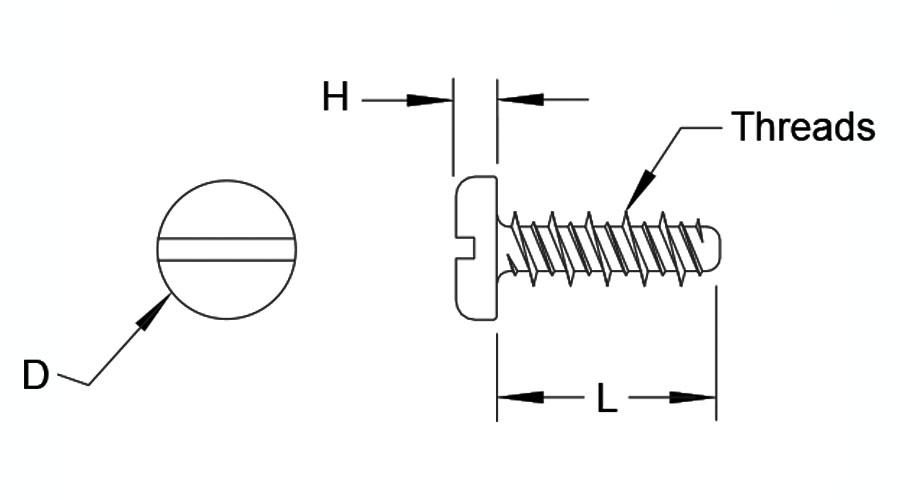 Hl Thread Screw Slotted Pan Head Screws - Type HL | PENCOM