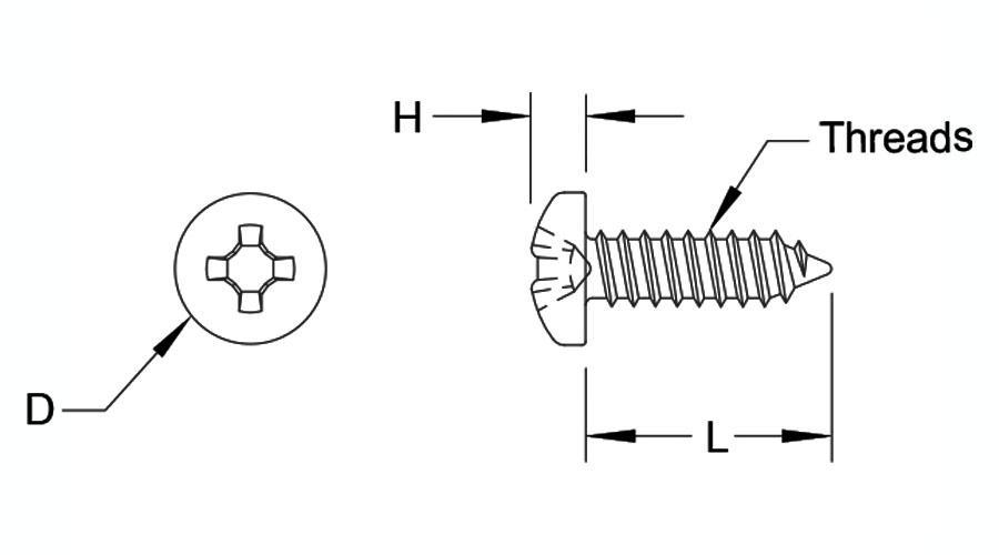 Type Ab Thread Pan Head Screws - Type AB | PENCOM