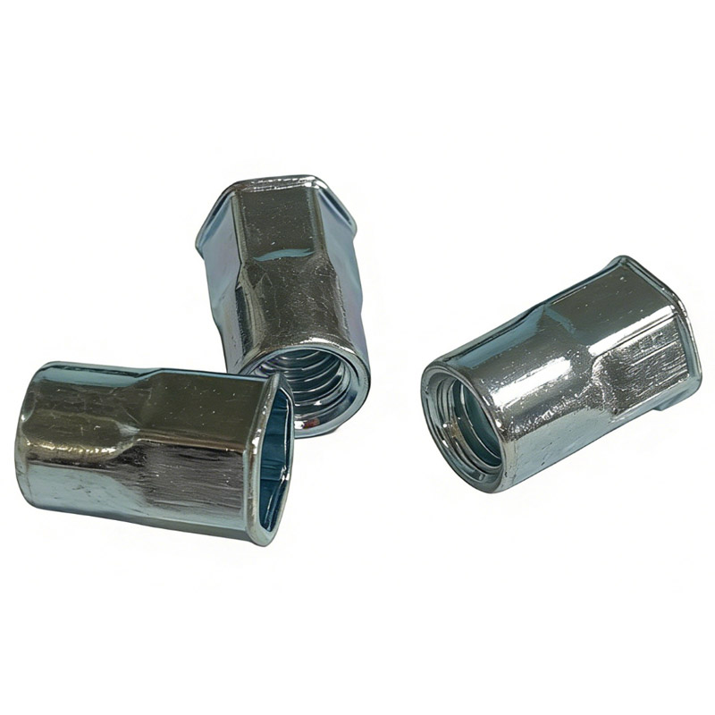 Half hex body rivet nut