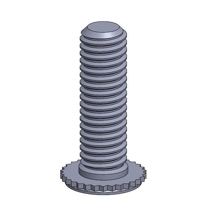 2D drawing of SA Concealed Head self-clinching studs featuring a concealed head design for flush installation.