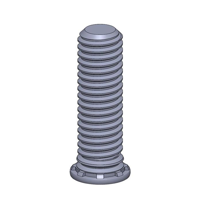 2D drawing of SC Non-flush, Thin Panel self-clinching studs for non-flush installation in thin panels.