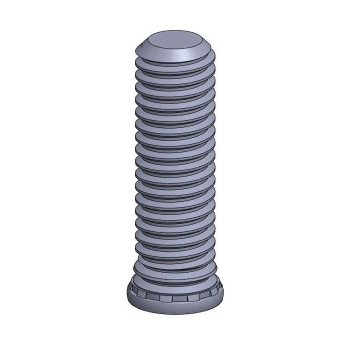 2D drawing of SE Flush, Reduced Head self-clinching studs with a reduced head for flush installation.