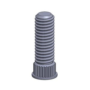 2D drawing of SG Broaching self-clinching studs designed for broaching installation in sheet metals.