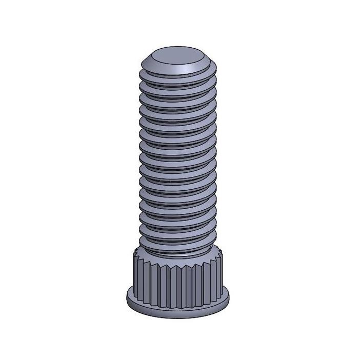 2D drawing of SG Broaching self-clinching studs designed for broaching installation in sheet metals.
