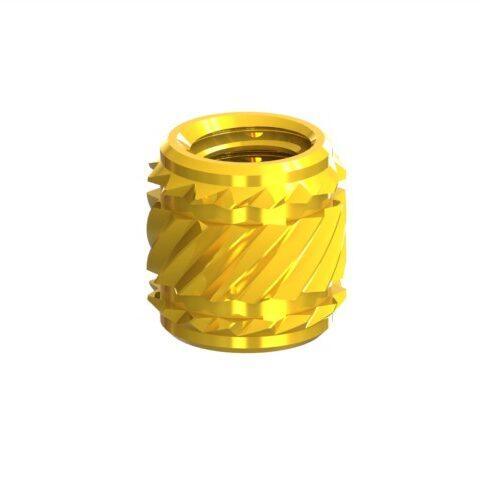 2D drawing of MNZ Miniature Inserts, small-sized inserts for use in compact plastic components.