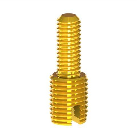 2D drawing of SSZS Screw Studded Inserts featuring a studded design for additional fastening options.