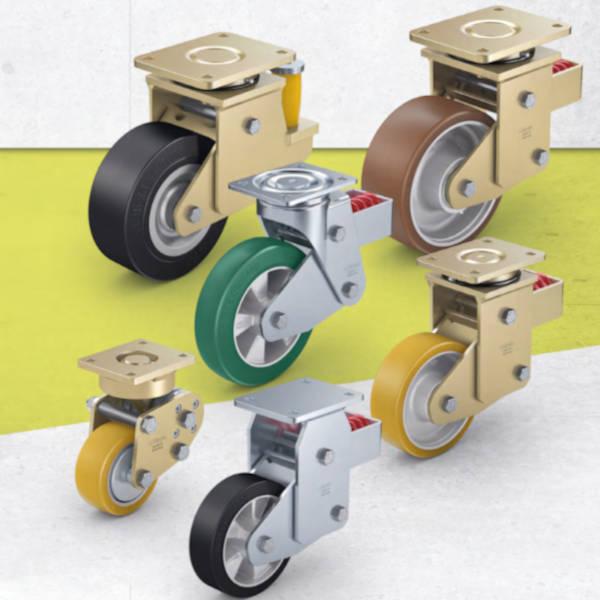 Spring-loaded castors