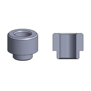 2D drawing of TDU Surface-Mount Spacers designed for surface-mount applications.