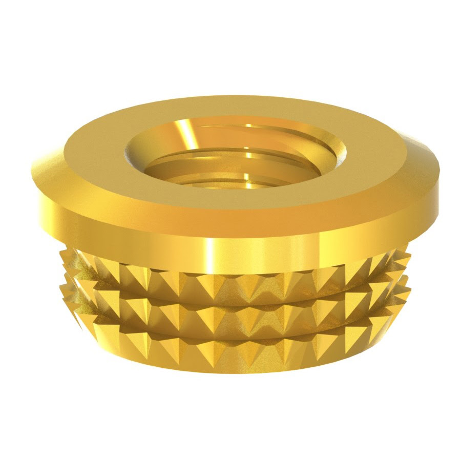 2D drawing of TMBH Mini-Barbed Press-In Inserts, small barbed inserts for press-in applications.